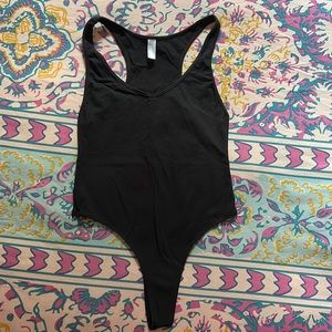 American Apparel black racer back bodysuit